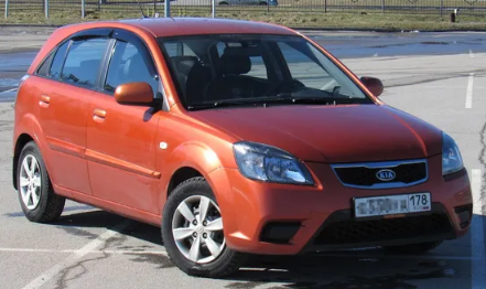 Дефлекторы окон (ветровики) Kia Rio II Hb 5d 2005-2011 (Киа Рио) Кобра Тюнинг